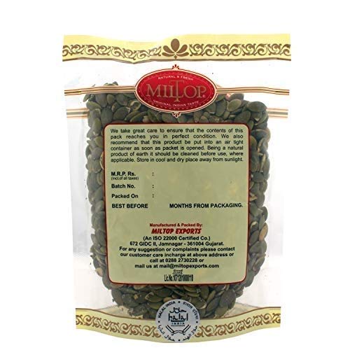 Image of Miltop Premium Raw Unsalted Pumpkin Seed for Eating, 250g (Pack of 3)