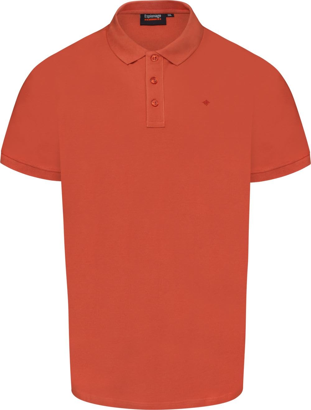 Espionage Men's Plus Size Premium Cotton Pique Polo in Dark Coral 5XL