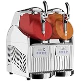 YAAKOV Commercial Slushie Machine for Home 110v/60hz Margarita machine 2 bowl slush machine R134a Ice cream maker 3Lx2 (3Lx2)