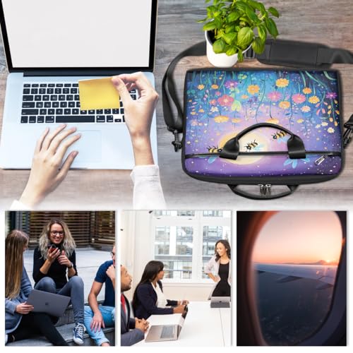 Funda para portátil colorida con flores 15 pulgadas miniatura 2