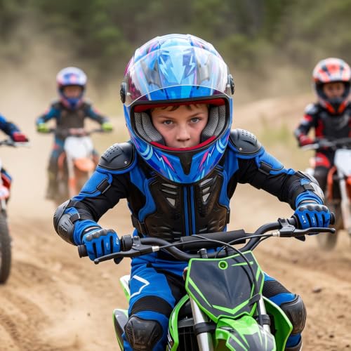 Image of Kids Motorcycle Helmet Full Face DOT Approved