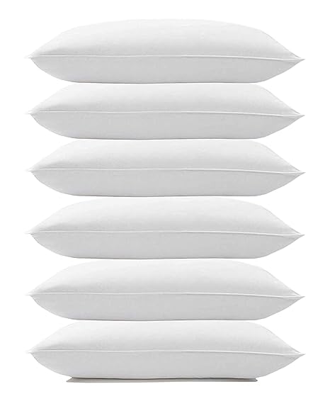 Microfiber Soft White Pillows | Pillows for Sleeping White - Set of 6 (Size - 16x24 Inches Or 40x60 cm) Pack of 6