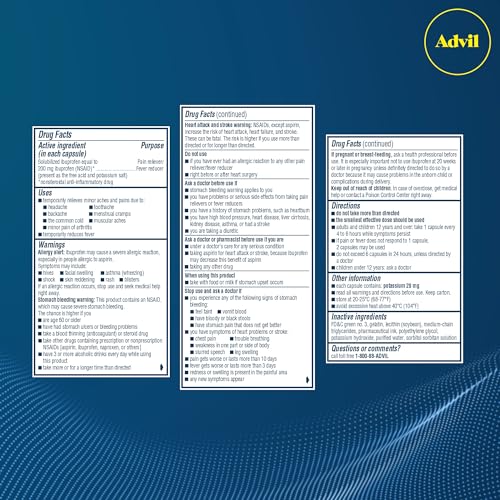 Advil Liqui-Gels, Ibuprofen 200mg, Pain Relief, 40 Capsules - image 8