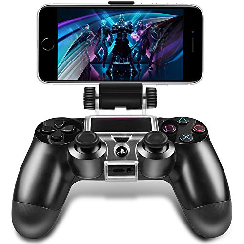 ADZ Soporte Teléfono para PS4 Controlador - Abrazadera Clip Inteligente Compatible con PS4 Slim y Pro - Perfecto para Juego Remoto - imagen 4