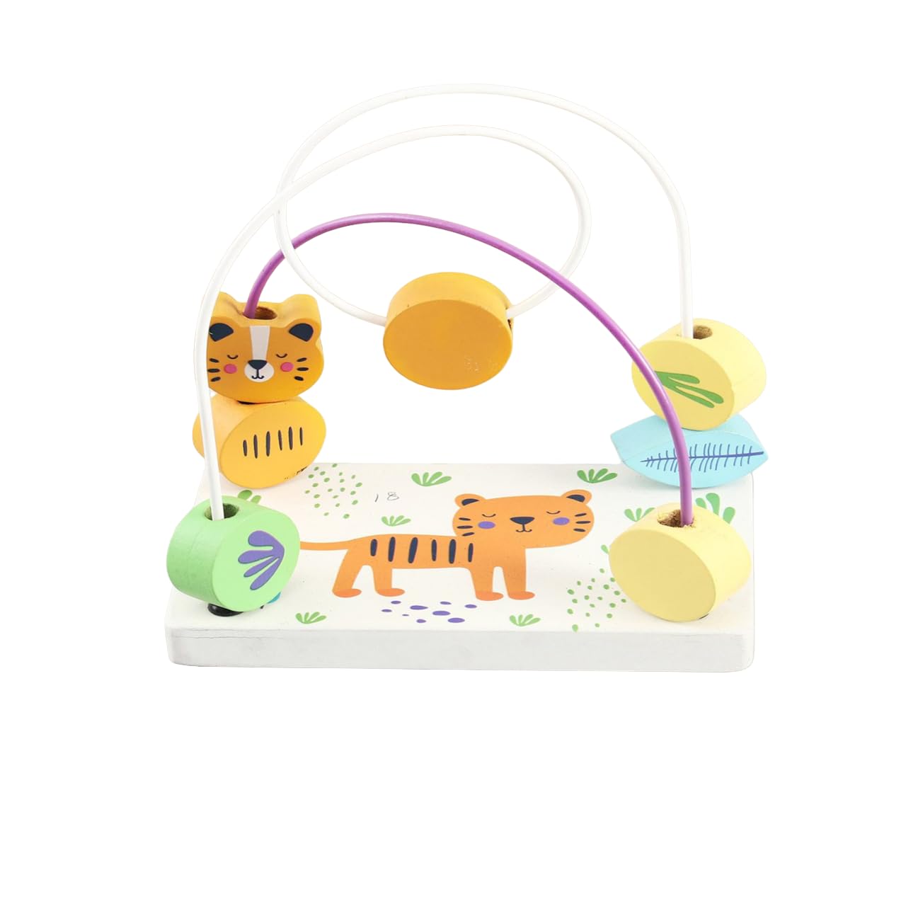 Intellibaby Premium Wooden Rolling Bead Maze For Babies,Wooden Toys for Toddlers,Montessori Concentration&Sensory Toys for 18+ Months Kids,Early Learning for Baby,Non-Toxic,Bis Certified,Birthday Gift