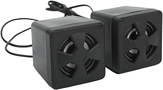 Computer Speaker, USB Speaker Small Mighty Solid Wired Multimedia Speaker Stereo Speaker System Mini 3.5mm Interface Desktop Sound for PC Monitor Desktop Laptop Gaming Smartphones Tablets +Auto