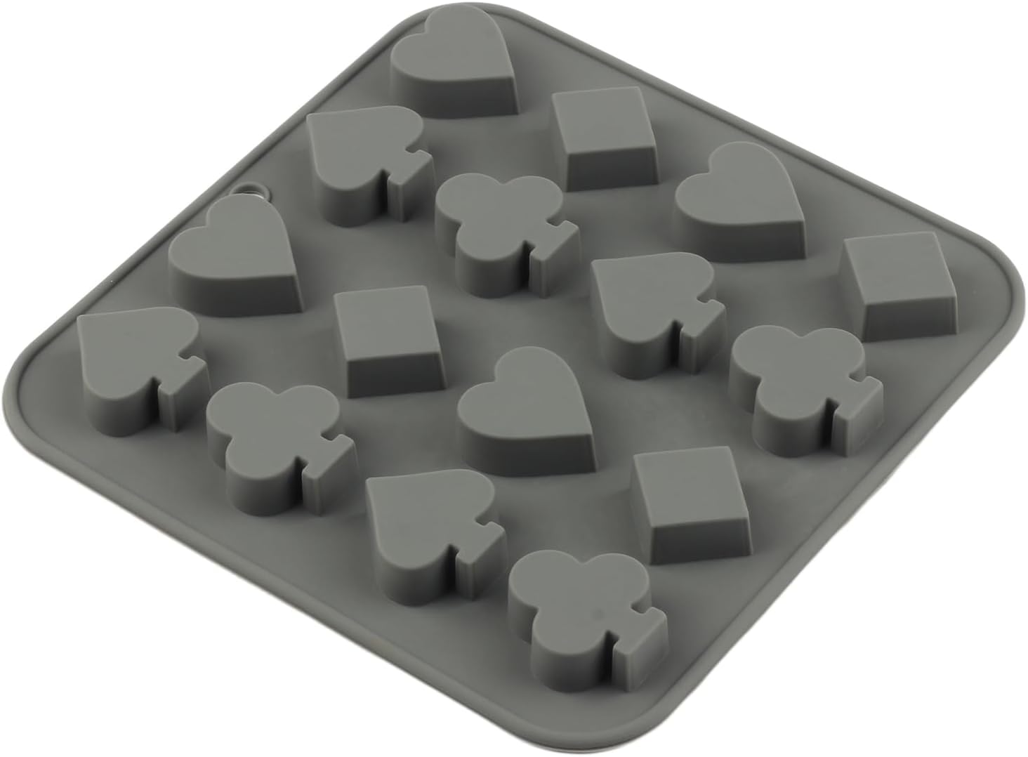 16 Cavity Playing Card Suit Silicone Candy Molds For Candy Chocolate Cake Topper