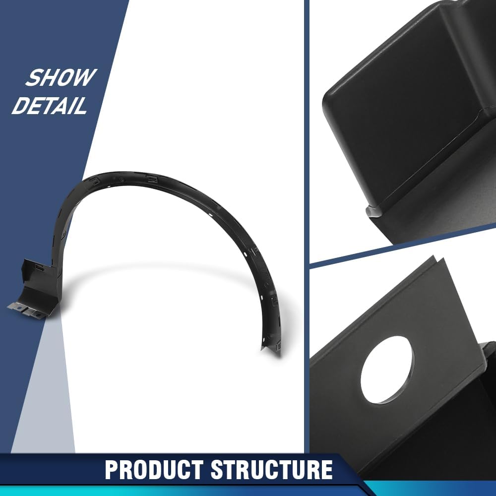 PIT66 Front Left & Right Wheel Opening Fender Flare Molding Textured Pair Fit BMW X3 2011-2017 & X4 xDrive28i 2015-2018 & X4 xDrive35i 2015 2016 51777210082, BM1291108, 51777210081, BM1290108 Black