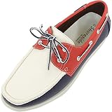 Red, White, and Blue Boat Deck Shoes