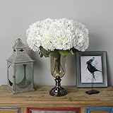 Jasion Artificial Flowers Fake Hydrangeas Flowers 5 Heads Silk Bouquet for Office Home Party Wedding