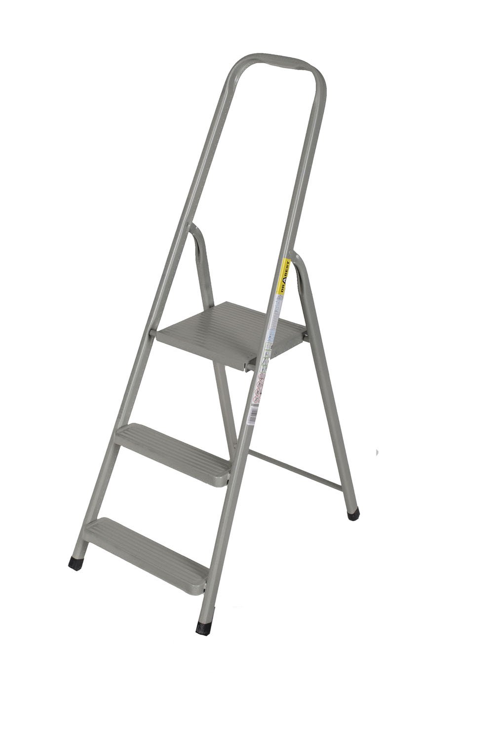 DRABEST Home Steel Ladder with Powder-Coated Finish & Platform – Step Ladder 3 Step with Platform – Lightweight Step Ladder – Foldable Ladder for Home – 125 Kg – 40x125x8cm