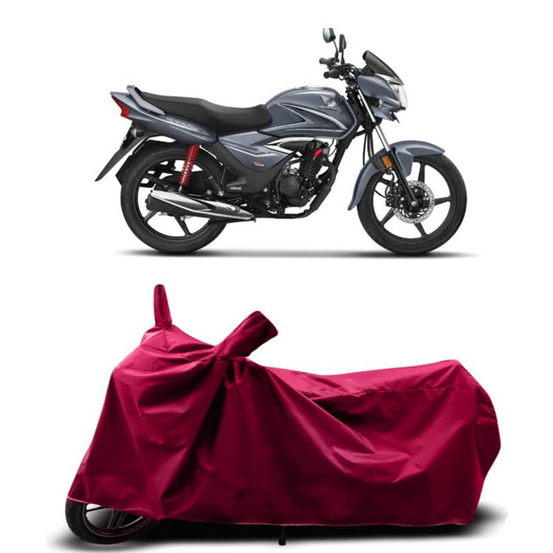 Image of DUFFEL-Two Wheeler Bike Body Cover Compatible for Shine Bs6 Bs6 Heat Protectio /UV-Rays /Birds Dropping /DustProof /Waterproof Indoor Outdoor and Parking Full Body Protection All Variants [MAHROON]