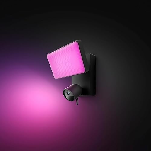 Philips Hue Secure Floodlight with Integrated Smart 1080p Home Security Camera, Black, for Outdoor Use, Easy to Install, Two-Way Talk, Works with the Security Center in the App - 3