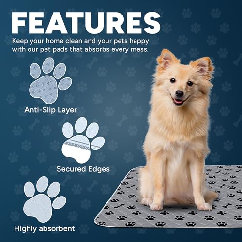 Image of Washable Pee Pad for Dogs, 100% Leak Proof Puppy Pee Pad, (18 inchx24 inch Pack of 1) Reusable Pet Pad for Dogs, Waterproof Puppy Pad Pet Training Pad, Dog Pee Pad Small
