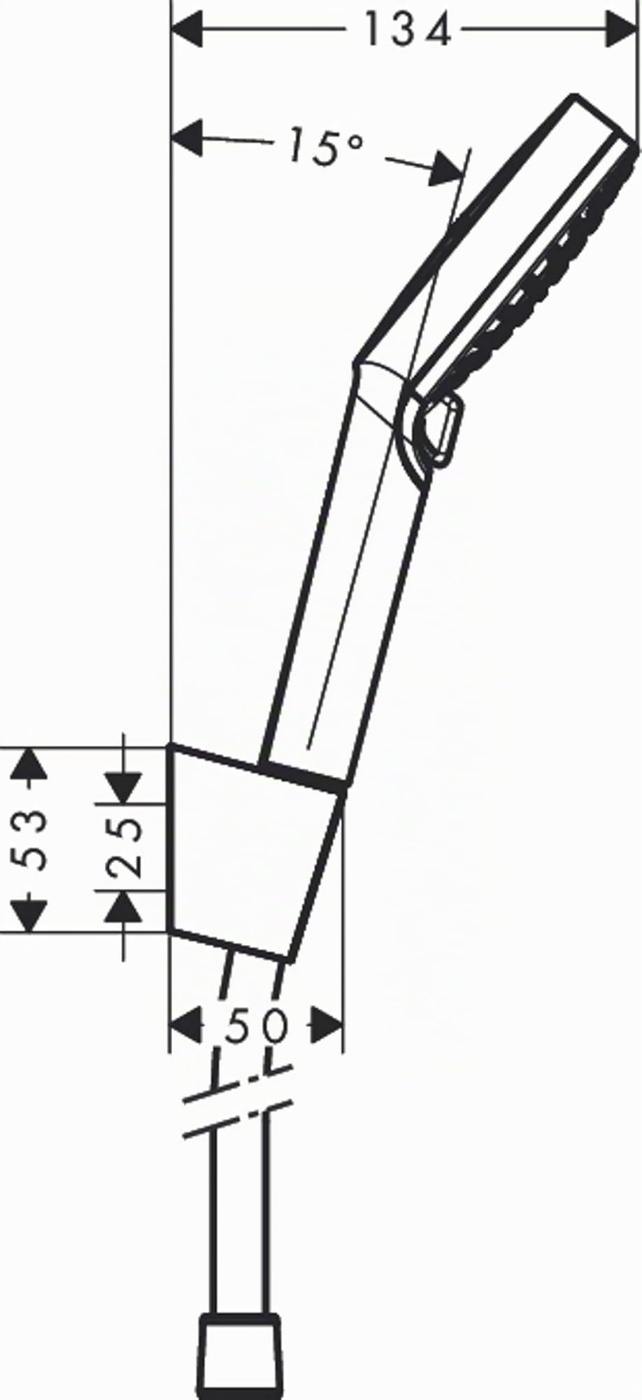 hansgrohe Crometta Duschkopfhalterset, mit Duschschlauch, 1,60 m, 2 Strahlarten, wassersparend, Weiß/Chrom