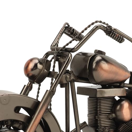 Design Vintage, Ornamento de Motocicleta de Arte Em Ferro Artesanal Com Decoração de Casa Exclusiva