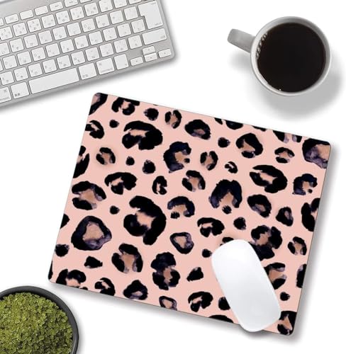 Image of Premium-Textured Mouse Pad, Non-Slip Rubber Base Mousepad for Laptop, Computer & PC, 9.5x7.9 in - Enhanced Precision, Ergonomic Comfort, Ideal for Gaming & Office (Leopard)