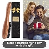 Beard Brush, 100% Real Wild Boar Bristle Walnut Wood Beard & Mustache Comb Brush for Men’s Beard Grooming and Care, Gift for Men to Straighten and Promote Beard Growth - Image 7