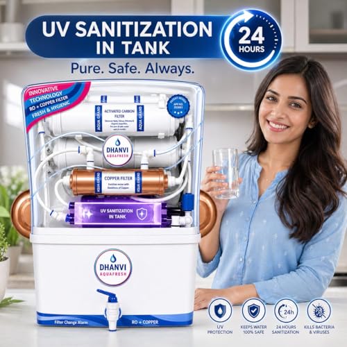 Image of Crown 9L Premium RO+UV+Copper Water Purifier | Inside uvTank Technology | Free Pre-Filter | Advanced Mineral Protection | TDS Controller | suitable for Borewell /Tanker /Tap Water