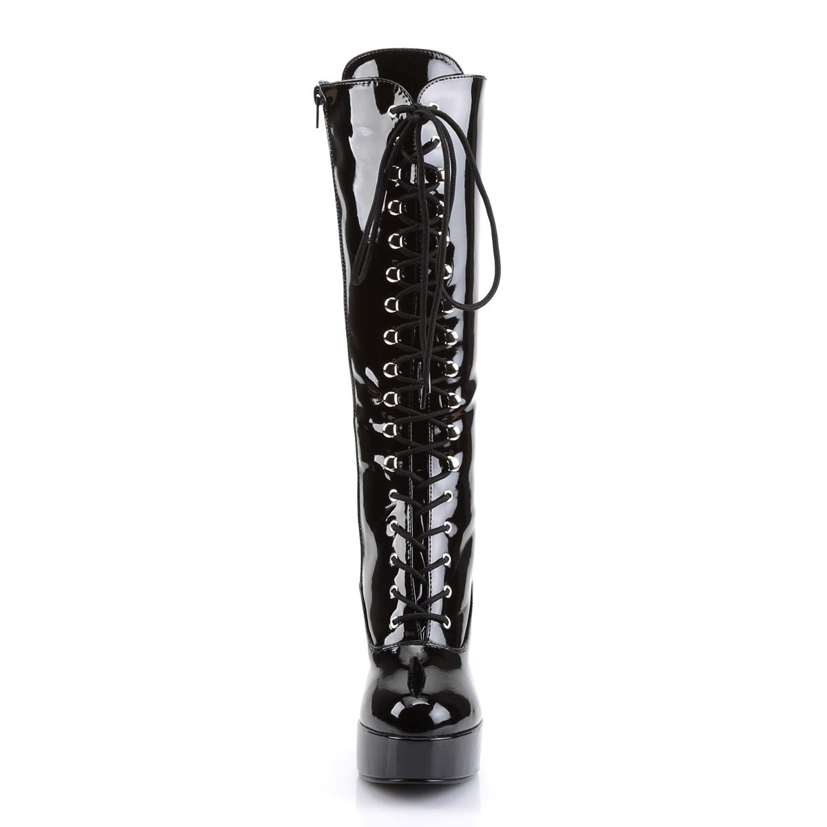 Womens LaceUp Platform Boots Black Size 7 Fancy Dress