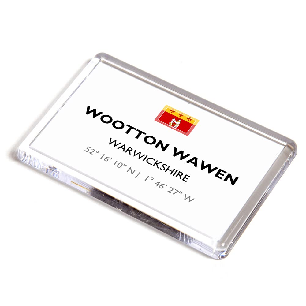 FRIDGE MAGNET - Wootton Wawen, Warwickshire - Lat/Long SP1563