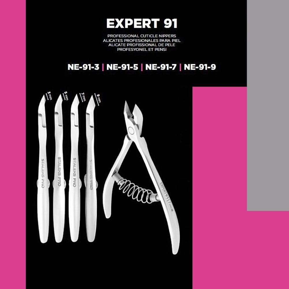 STALEKS PRO by Natury Nails Alicate profesional para cutículas 3 mm. Acero inoxidable. Expert (NE-91-3)