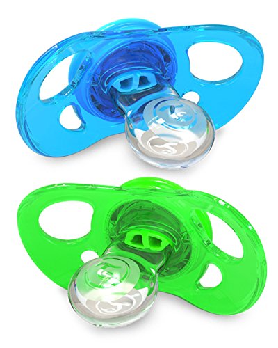 Chupeta Dupla/ 6+M, Prime Baby, Azul/Verde