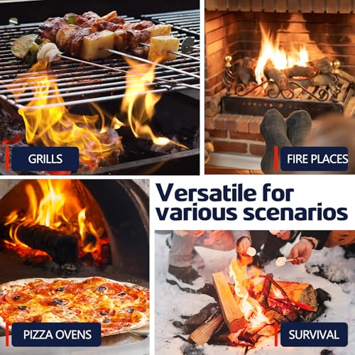 Fire Starter 72Pcs - Extra Long 12min Natural Fire Starters for Grill, Fireplace, Camping & Survival Kit | Waterproof, Odorless, Safe for BBQ/Pizza Oven/Chimney (Indoor & Outdoor) - Image 4