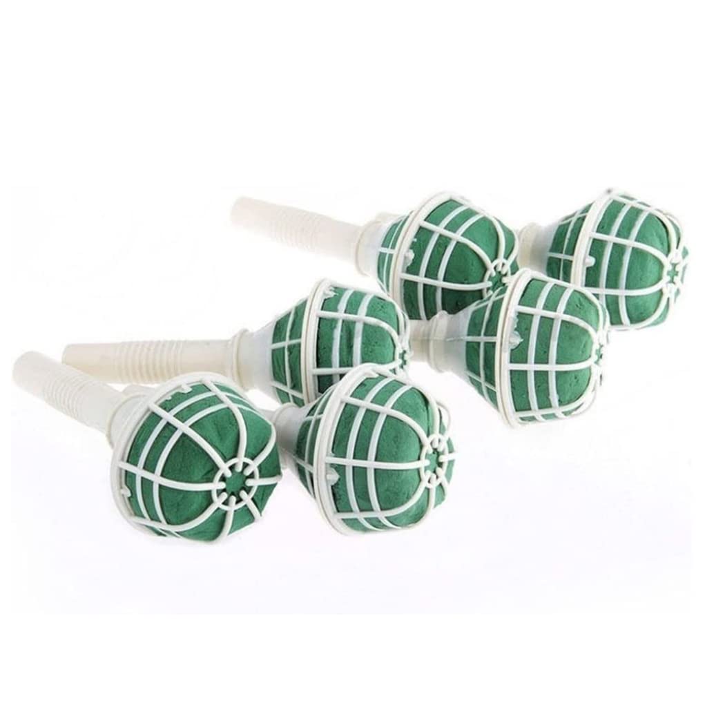 Bouquet Holder, Bouquet Handles with Foam, Bride Flower Handle Decoration Floral Foam Holder 6Pcs Garden Tools