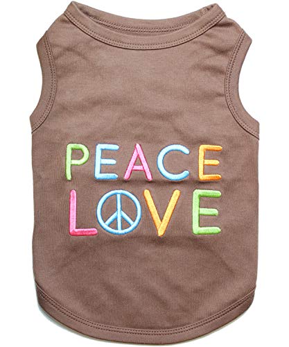 Parisian Pet Peace Love Dog T-Shirt, M
