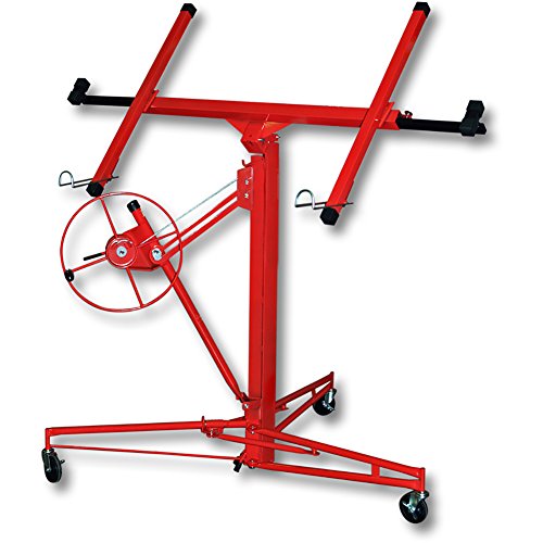 Heavy Duty 11FT Drywall Lift Plaster board Lifter Panel Hoist Jack Lifter Construction Tool Red