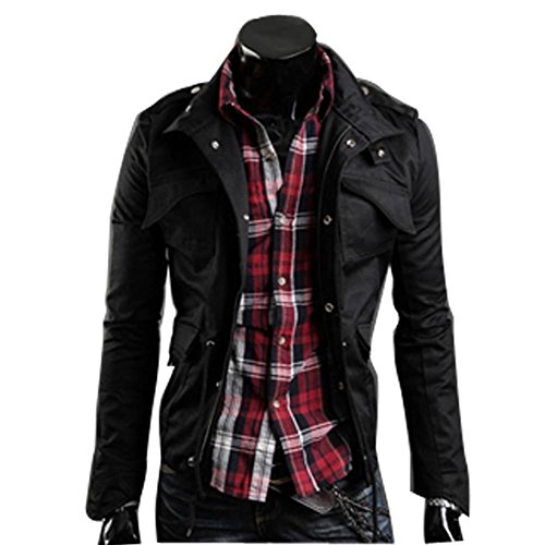 Veste militaire homme Gaorui pour l'automne et le printemps avec fermeture zippée pratique