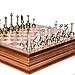 AMEROUS Wooden Chess Board Set with Pieces Storage for Adults Kids, 12.5 Inch Chess Set with Metal Pieces, Unique Chess Game for Tournament Professional Beginner