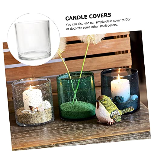 Cubierta de vidrio para velas resistente que no se deforma para proyectos DIY 8
