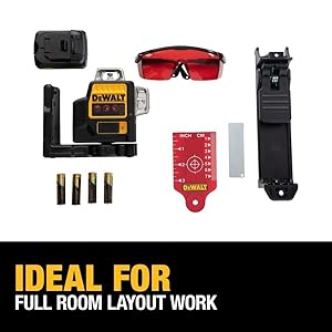 DEWALT 12V MAX Laser Level, Line Laser, 3 x 360, Red (DW089LR)