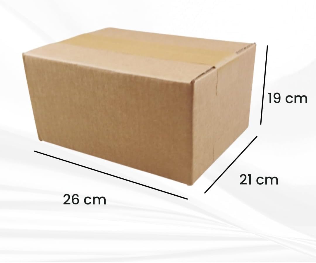 Paketversand Versandkarton 26x21x19 cm: Optionen 26x21x5 -> 26x21x20 - Set 10 Stück, Einwellig - Kleine Versandbox Versand Box für Versand, Verpackung, E-Commerce, Geschenke, Verpackungen