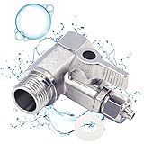 Wasseranschluss Adapter,Schlauch Wasseranschluß,1/2 x 1/2 x 1/4 T-Stück Schlauch Wasseranschluß Absperrventil Adapter zum Anschluss von 2 Geräten