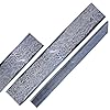 Premium Damascus Steel Billet Bar Blank – Handmade Forged Knife Making Bar in Feather Patterns – Custom Blade Crafting Supply 12in #3