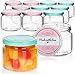 com-four® 12x Einmachgläser mit Schraub-Deckel "Made with love" in grün und rosa - TO Ø 82 mm - bis zu ca. 330 ml
