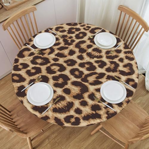 Nappe ronde imprimé léopard pour table de mariage et buffet