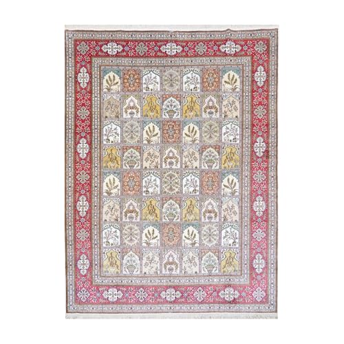 Yilong Carpet 9x12ft Large Handmade Silk Area Rug Four Seasons
