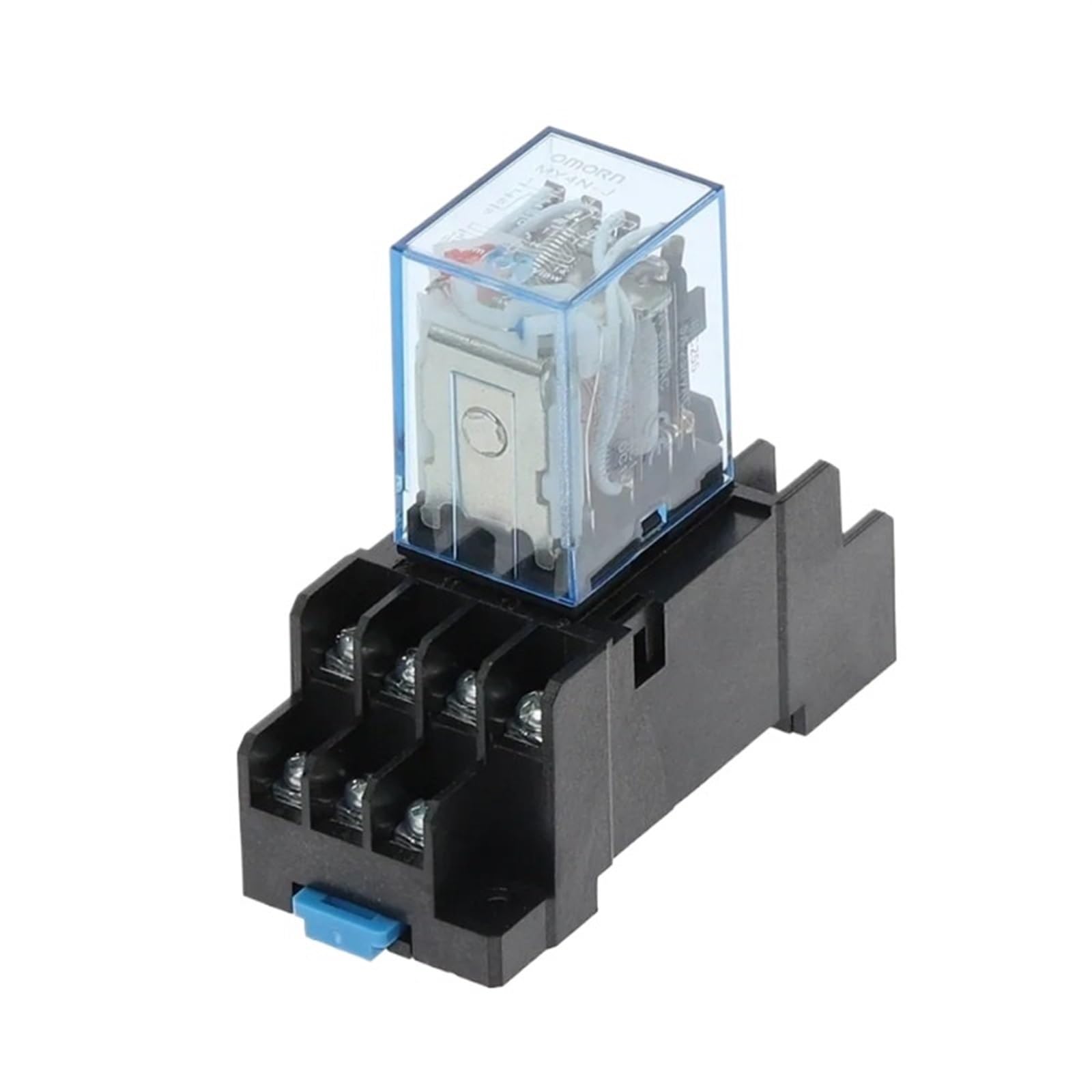 Relé electromagnético MY4NJ de 14 pines 5A 12V CA con base de enchufe PYF14A para carril DIN 5