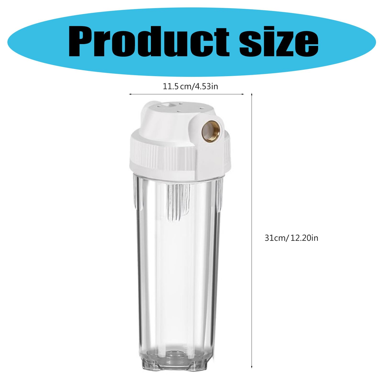 Botella de filtro depurador de agua transparente, dispensador de agua, reemplazo de filtro de botella de filtración transparente para accesorio depurador