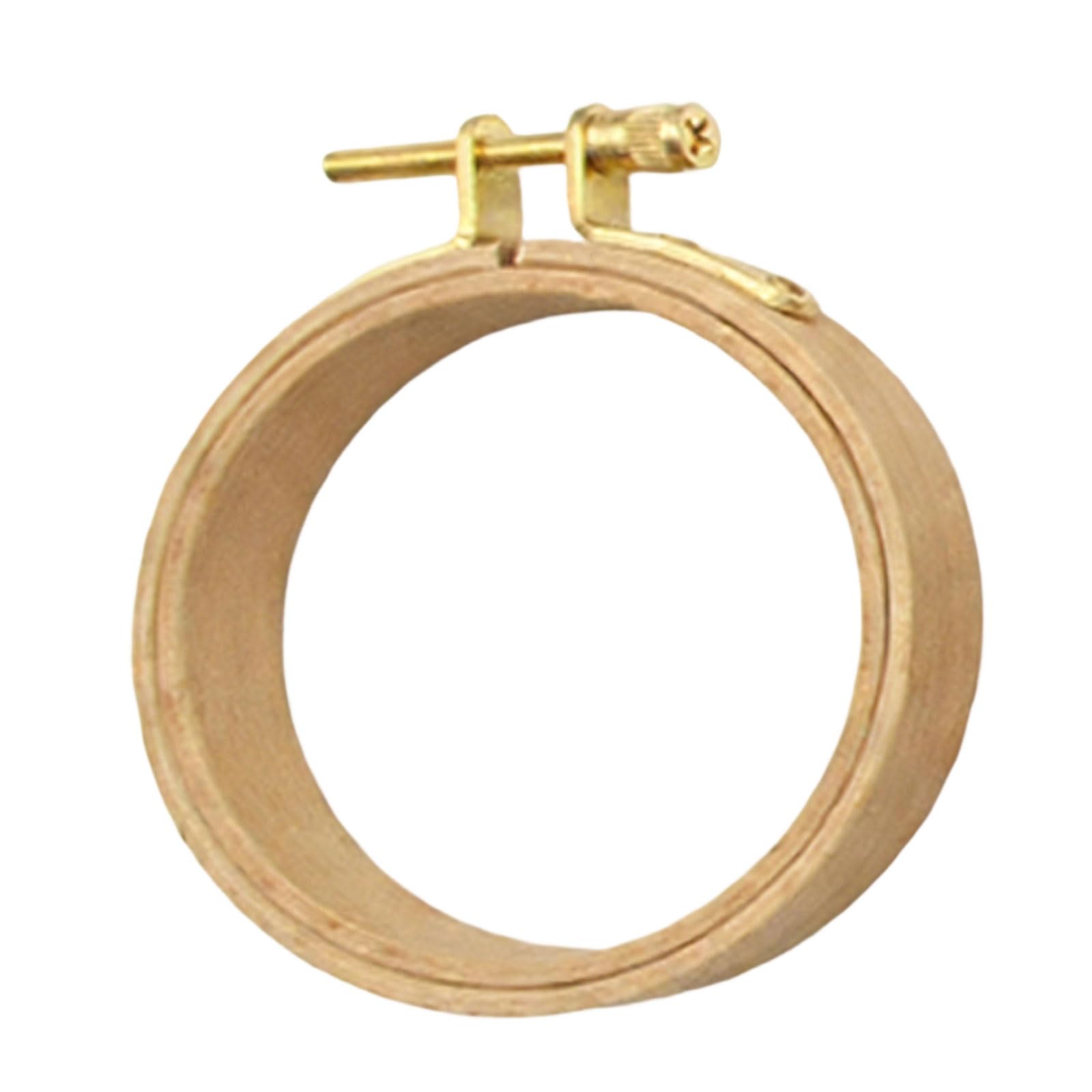 Wood Embroidery Hoop for Crosses Stitching Punches Needle and Fabric Art Projects with Sturdy Grip Wooden Embroidery Hoops Set