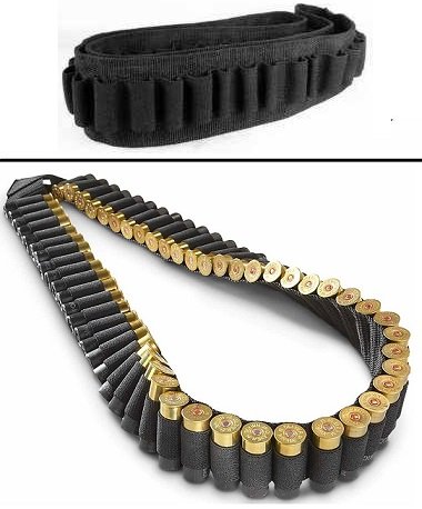 Ultimate Arms Gear Tactical 10, 12 and 20 Gauge GA Stealth Black 56 Round Shotgun Shot Shell Ammo Shot Shell Shoulder Bandolier Bandoleer Carrier