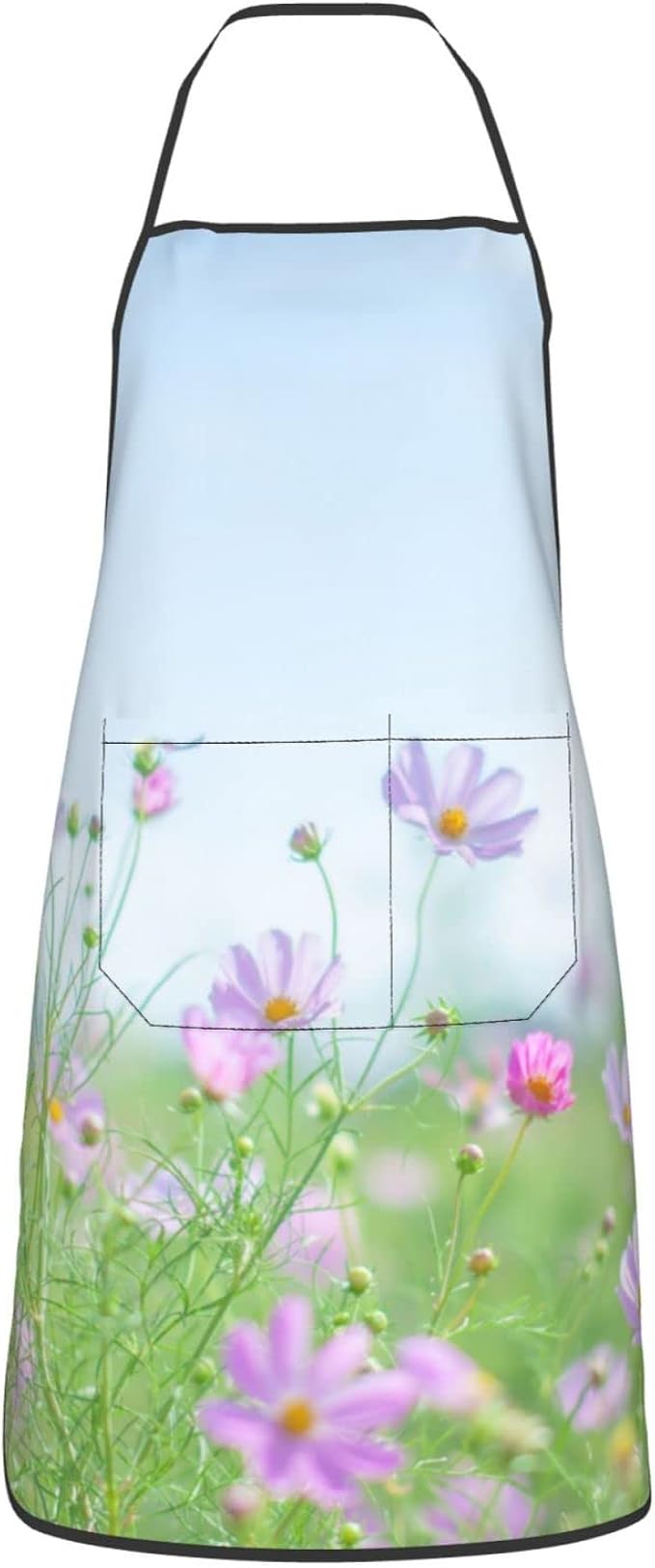 Amazon Co Jp エプロン ピンク色や白色の花をつけたコスモス畑の風景 レディース メンズ 首掛け シンプル おしゃれ 汚れにくい シワ防止 透けない 大容量 ポケット付き 防水 防油 カフェエプロン 保育士 家庭用 料理用 作業用 職人 シェフ 前掛け 男女兼用 ホーム