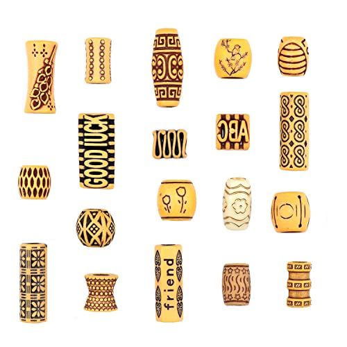 Perles en bois pour dreadlocks au quotidien Accessoire cheveux style bohème