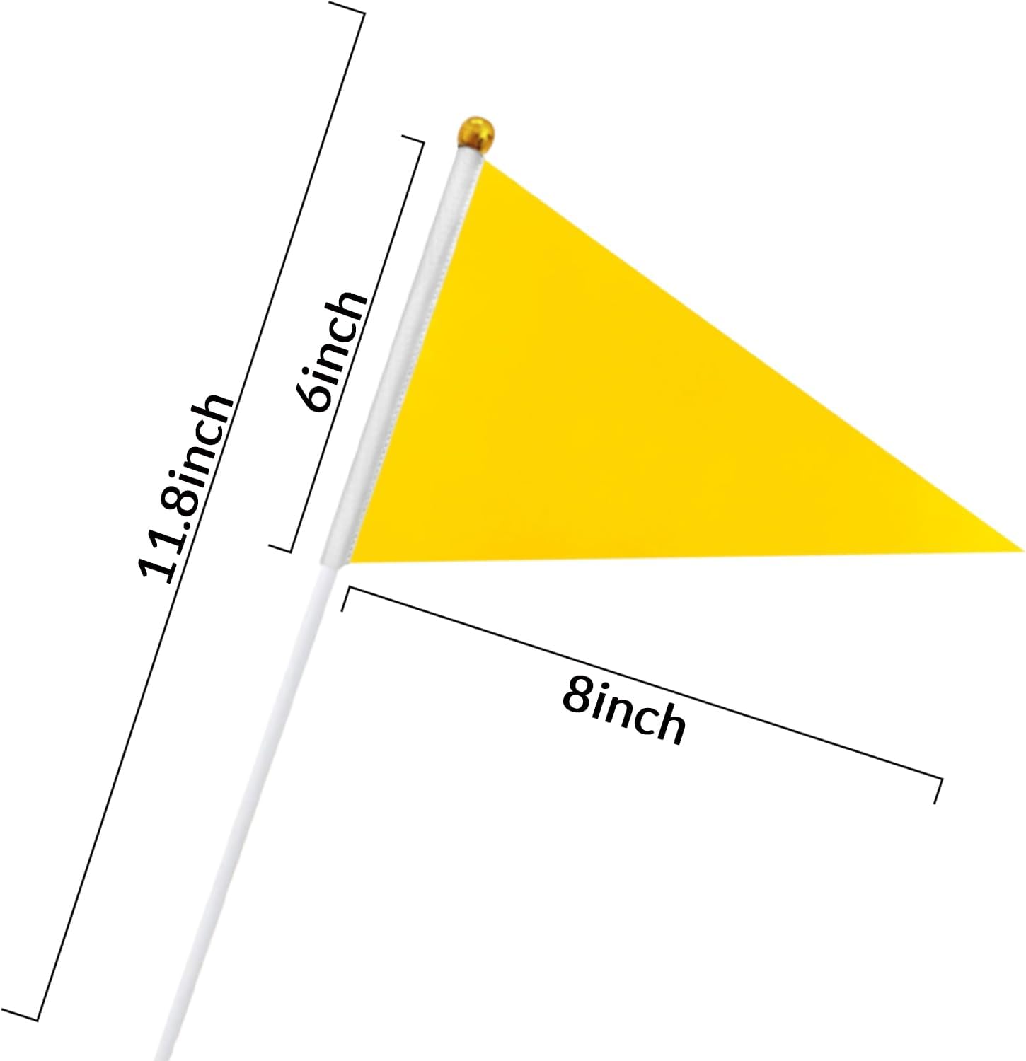 50 Pack Custom Pennant Flags Mini Stick Flag，Personalized Hand Held Small Miniature Stick Flag, Custom Pennant Flags