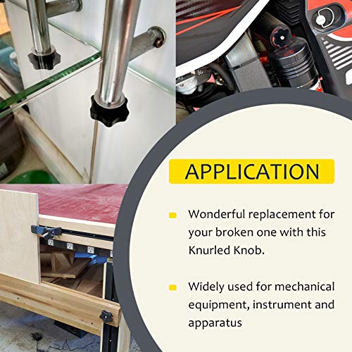 Mardatt Thru Hole Star Knobs Nuts Assortment Black Plastic Handle Clamping Knobs Brass Female Thread (Assorted Sizes X 32Pcs) #TOP5