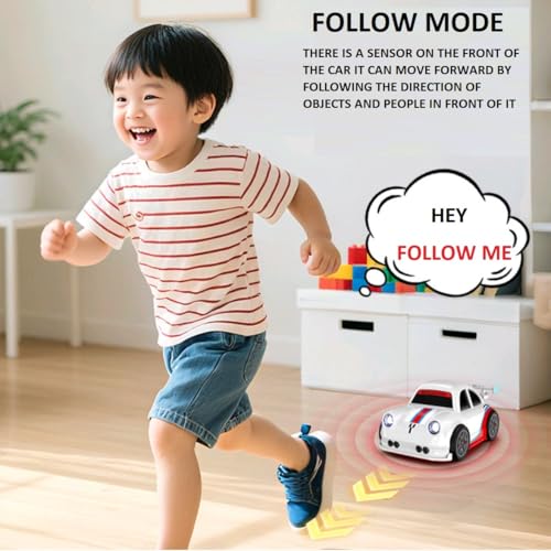 Image of 2.4GHz Mini RC Drifting Car for Kids, Remote Control Car Toy with LED Lights, Sound Effects, 360 Spins, Sensor Control, Follow & Escape, Auto Demo Racing Rc Car for Boys & Girls